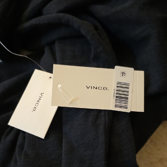 NWT Vince Classic Black Cotton Tee with Three Buttons-Size XXL - Picture 5 of 5